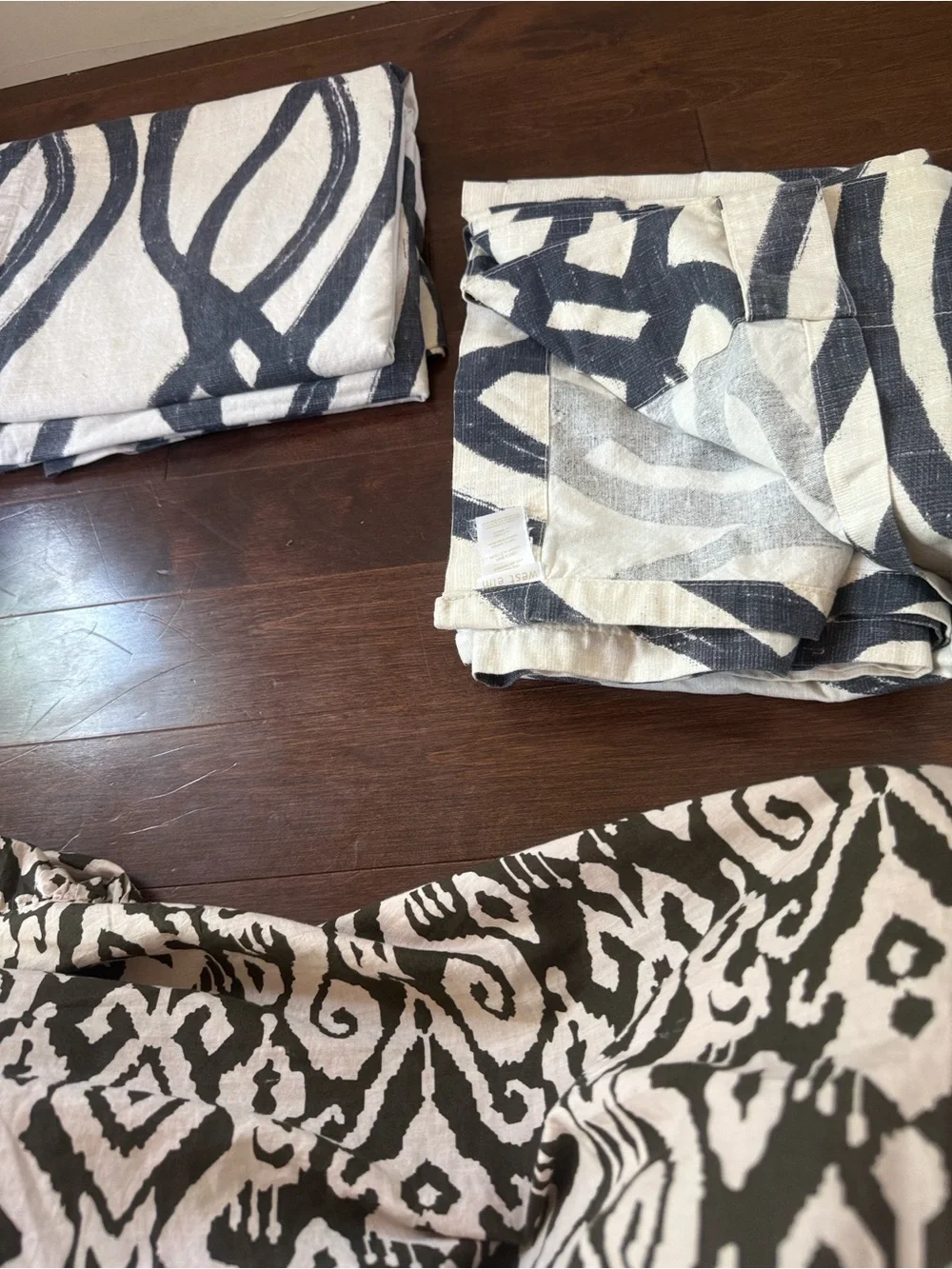 West Elm Scribble Pattern Curtains